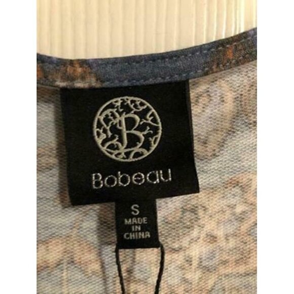 Multicolored Tunic Blouse 3/4 Sleeve Round Neck S #3009 - Picture 3 of 4